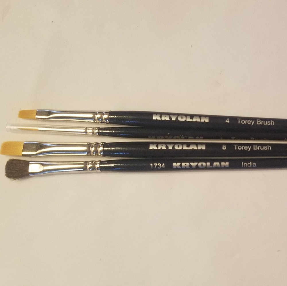 Kryolan Torey Brush Set Lot Brand New Fx Makeup